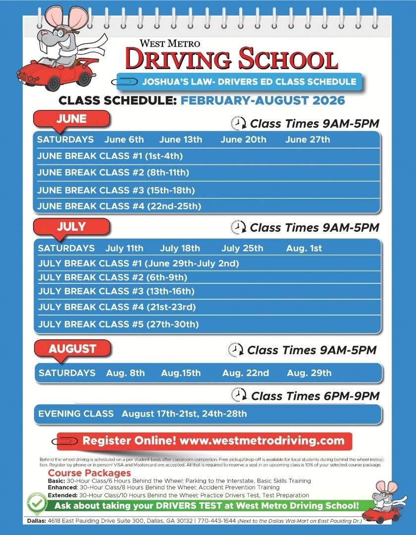WestMetro2026-June-August-Schedule